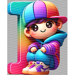 Cartoon letters-CL 654